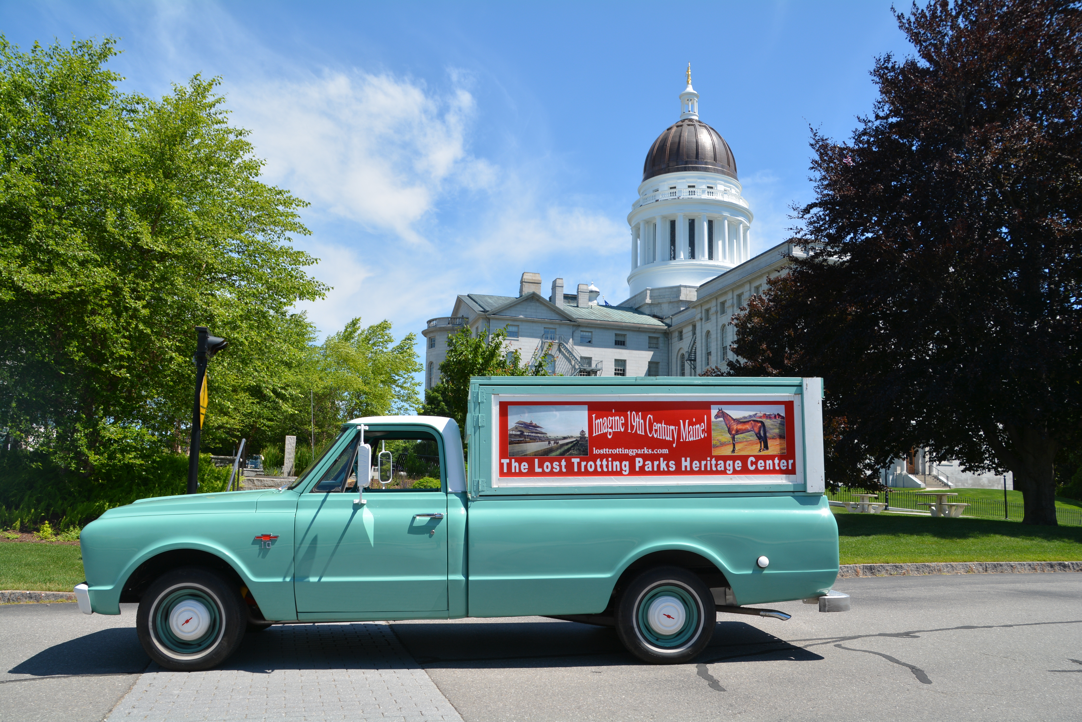 Lost Trotting Parks Seeks Business, Corporate and Foundation Sponsors for the Museum on Top of a 1967 Chevy Pickup